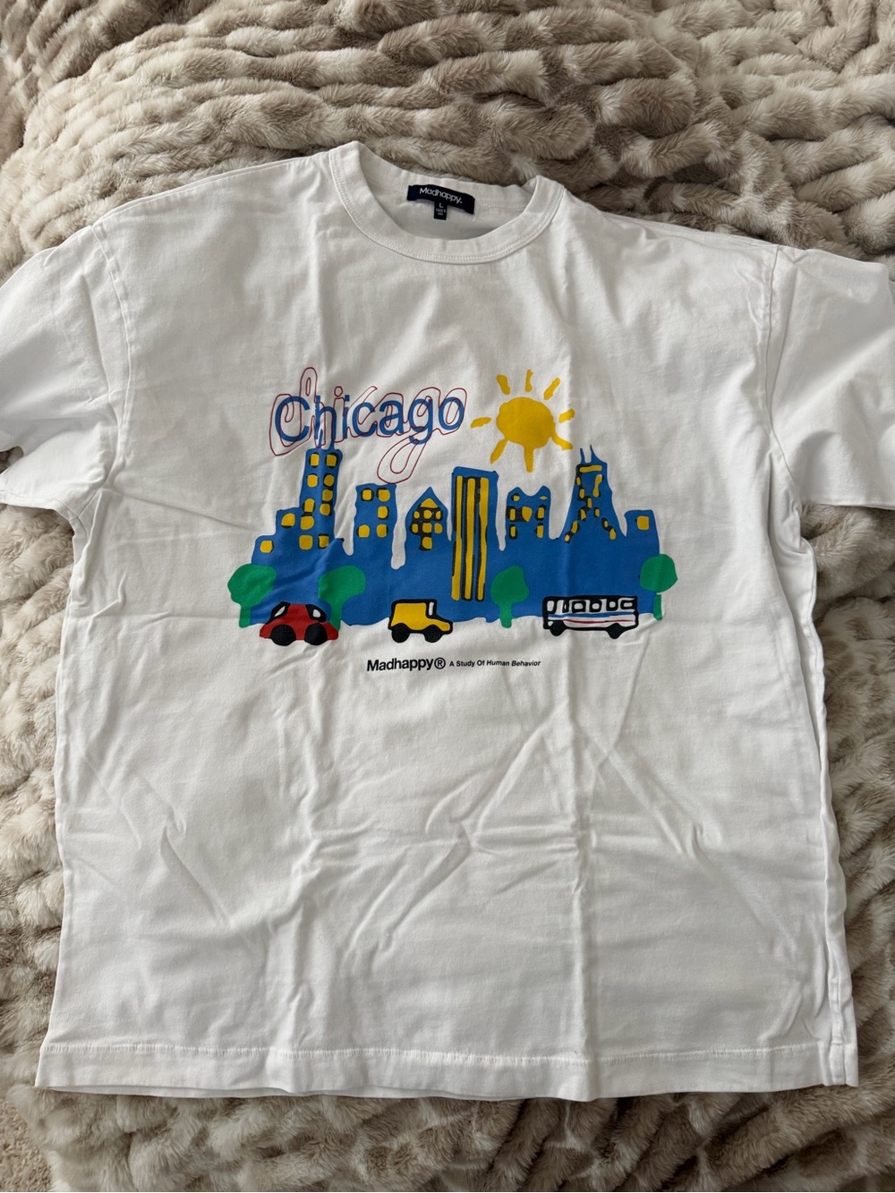 MadHappy LIMITED ' Chicago Graphic Tee - White